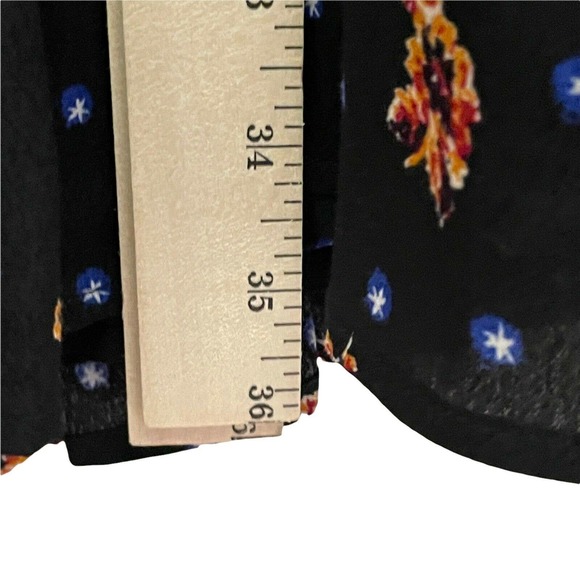 Free People Tunic Top Dress Womens Large Boho Festival Blue Long Sleeve New - Picture 9 of 10